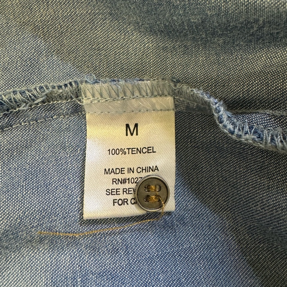 Denim Tunic Shirt, Jean Shirt, Long Blue Shirt, Hester & Orchard Shirt - Picture 6 of 7